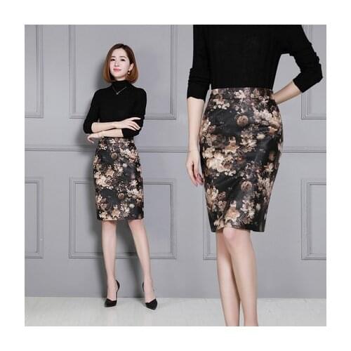 2018 New Fashion Genuine Sheep Leather Skirt K10