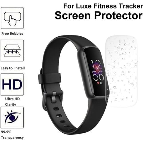 5pcs Clear Screen Protector Cover Protective Film Guard For Fitbit Luxe Fitness Tracker Soft Screen Protectors Accessories
