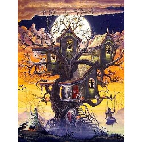 5D Diamond Painting Moon Tree for Adults by Number Kits Paint with Diamonds Arts Full Drill DIY for Home Wall Decor Craft