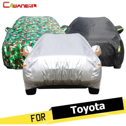 Cawanerl Car Cover Auto Outdoor Anti UV Rain Sun Snow Protector Cover For Toyota RAV4 Corolla Crown Reiz Vios Highlander Camry