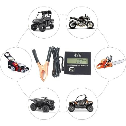 Car Tachometer High-Speed Meter Gasoline Engine Lawn Mower Tachometer Digital Display Pulse Speed Speedometer For Auto Cosy
