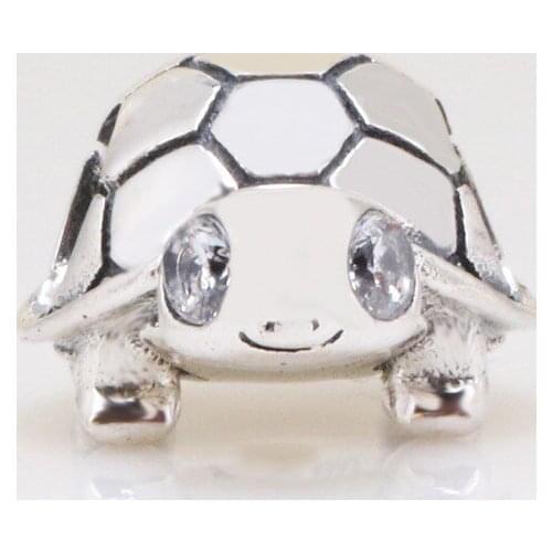 Free Shipping Authentic 925 Sterling Silver Twinkling Turtle Charm Fit Original Bracelet For Women DIY Jewelry S925 Beads