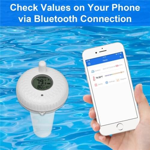 Inkbird Wireless Pool Thermometer Bluetooth Connected Floating Temperature Data Logger Recorder for Aquarium Sauna Hot Tube Sea