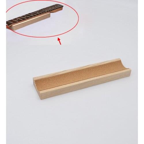 1 Piece Guitar Bass Neck Rest Caul Neck Rest Long Neck Support Guitar Fretwork Cork Lined CN(Origin)