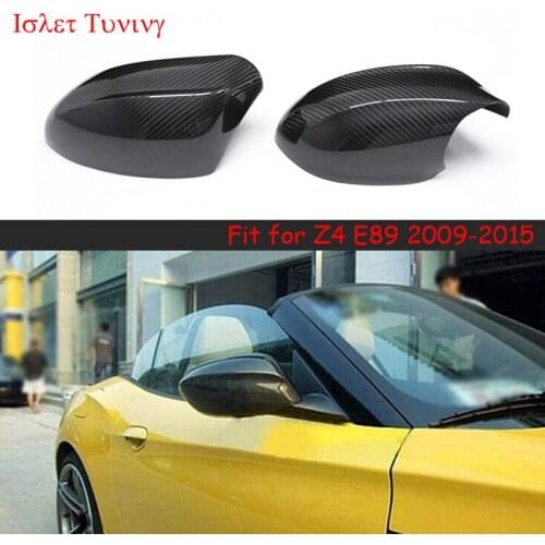 1pair E89 Carbon Fiber Mirror Cover for BMW Z4 Add on type Side Door Rearview Mirror Caps Shell 2009-2015