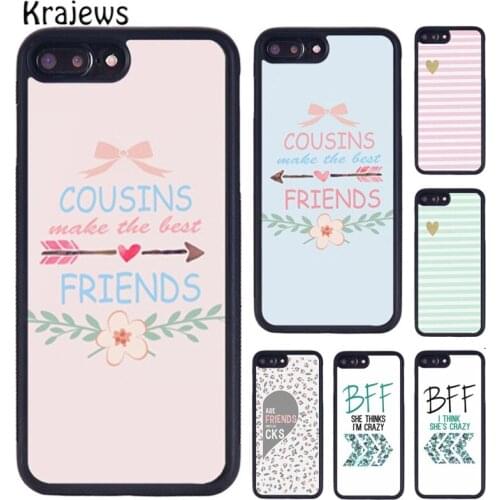 Krajews Lovers BFF Couple Best Friends Matching Phone Case For iPhone X XR XS 11 12 Pro MAX 5 6 7 8 Plus Samsung S5 S6 S7 S8 S9