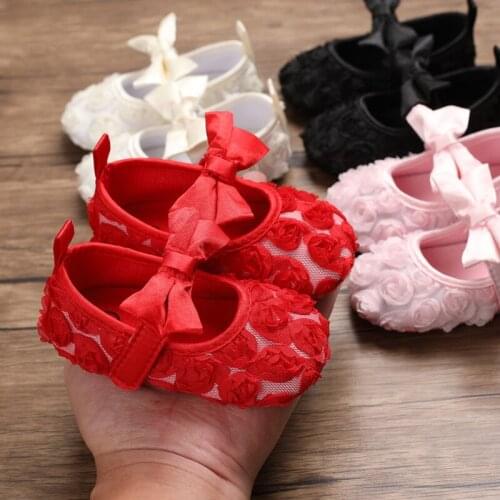 Baby Girl Princess Shoes Lace Floral Butterfly Soft Sole Crib Shoes Newborn Baby Girl Shoes Anti-slip Sneaker Prewalker