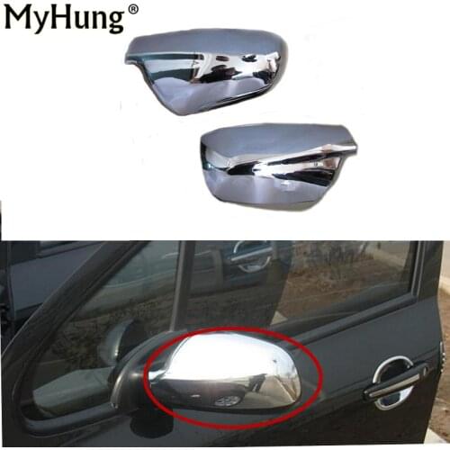 Door Side Wing Rearview Mirror Case Side Mirror Chrome Cover For Peugeot 307 2004-2012 Accessories 2pcs Car Styling