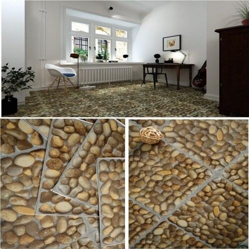 Emulation cobblestone floor bedroom living room background environmental protection self adhesive waterproof PVC Floor sticker