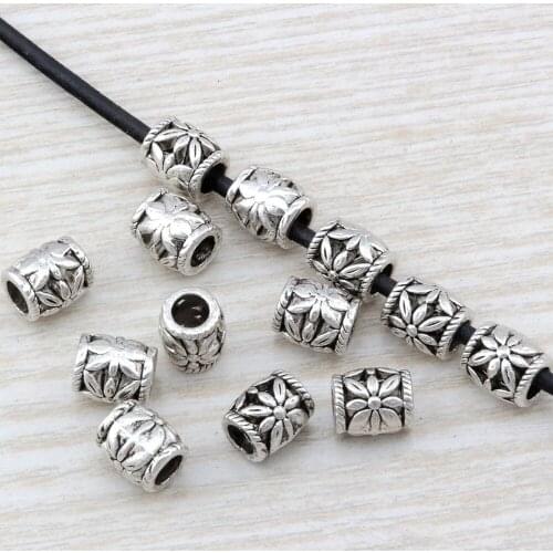 Hot Sale ! 100pcs Zinc Alloy Daisy Barrel Beads 7x8mm For Jewelry Making Bracelet Necklace DIY Accessories D11
