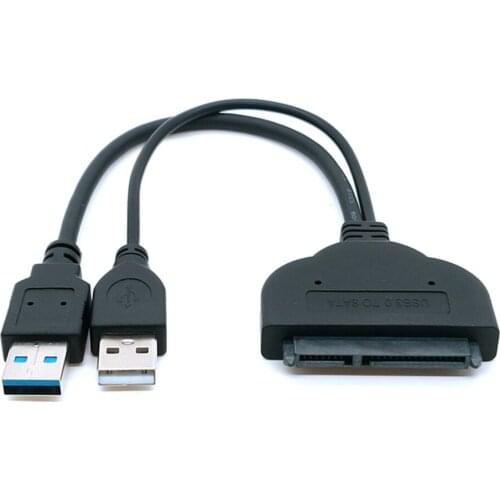 USB 3.0 to SATA 22Pin Adapter Cable for 2.5 / 3.5 inch HDD External Power Hard Disk Drive Converter