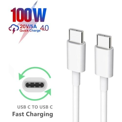 BaySerry 5A USB Type C To USB Type C Cable 100W USB-C Fast Charger PD USC-C Cable For Samsung S21 Xiaomi mi 11 Macbook Pro iPad