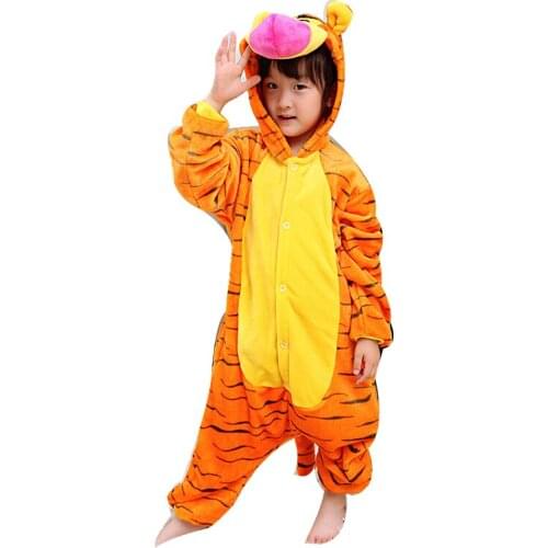 Animal Pajamas Onesies For Kids Children Tiger Kigurumi Boy Girls Cartoon Cosplay Party Costume Birthday One-Piece Pijamas Gift