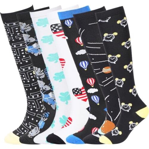 Compression Socks Women & Men Best For Running Athletic Crossfit Flight Travel Nurses Outdoor Cycling Long Pressure Stockings