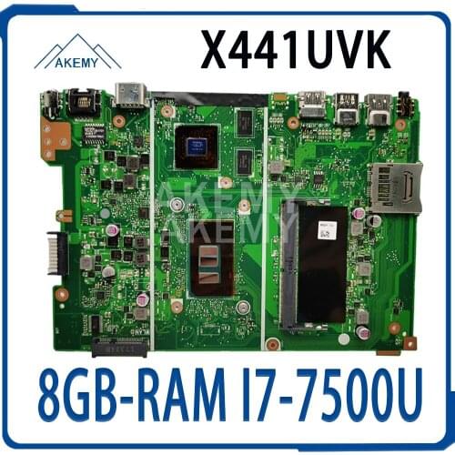 For ASUS X441UV X441UVK X441UR X441URK X441UB mainboard Laptop motherboard w/ GT940M (V2G) 8G/I7-7500U