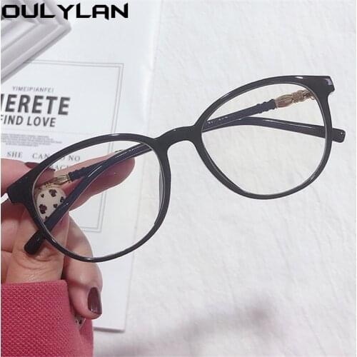 Oulylan Fashion Round Glasses Frame Women Men Transparent Optical Decoration Spectacle Computer Myopia Eyegalsses Frames Unisex