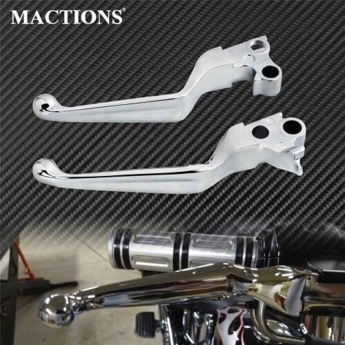 Motorcycle Chrome Brake Clutch Levers CNC For Harley Touring Dyna Softail Sportster XL 883 1200 Street Glide Road King Fatboy