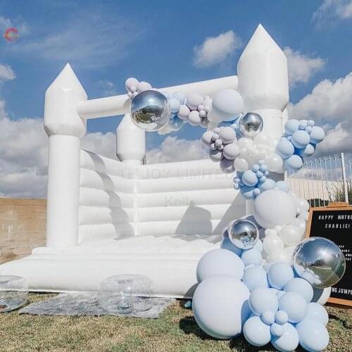 3.8x3.8m free shipping white inflatable wedding bounce house outdoor lawn events parties rental air bouncy castles