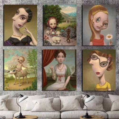 Wall Art Home Decor Mark Ryden Canvas Print Weird Painting Woman Modern Canvas Poster Abstract Modular Pictures Living Room Fram