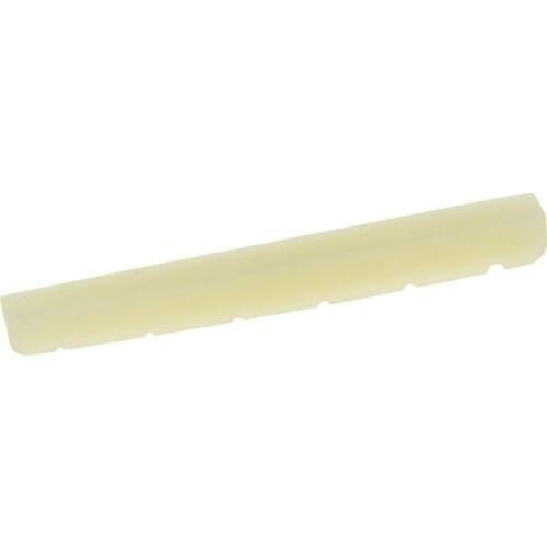 Unbleached Flat Base 42mm Pure Bone Nut Electric Guitar Slotted Bone Nut for ST TL 42x3.5mm