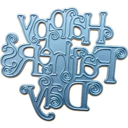 2021 New Happy Fathers Day Metal Cutting Dies Stencil Scrapbooking DIY Album Stamp Paper Card Embossing Decor Craft