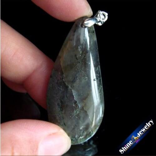 New Trendy Necklaces Pendants 20x45X7mm Natural Stone Labradorite Drop Beads Slide Jewelry For Women Free Shipping FS931