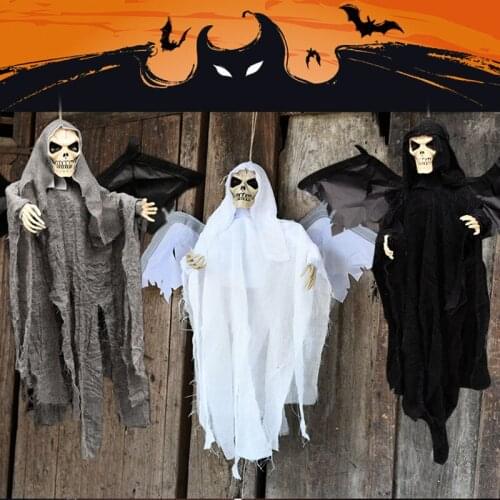 White Black Hanging Ghost Halloween Home Decoration Horror Props Home Door Bar Club Decoration Supplies YK89
