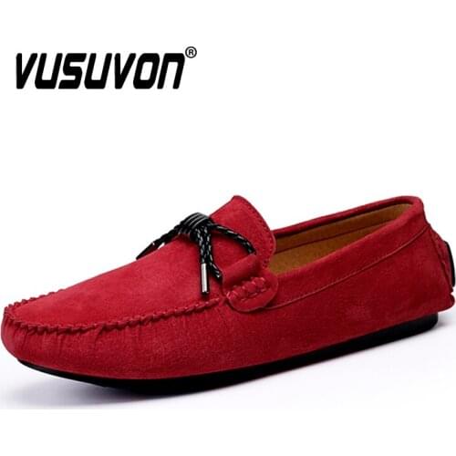 5 Colors Suede Leather Shoes Men Breathable Casual Shoes 2020 Autumn Fashion Driving Flats Slip On Men Loafers Moccasins Homme