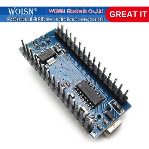 1PCS USB CH340 Nano V3.0 Gold-plated ATmega328P Controller Board Compatible For Nano CH340 USB Driver Nano 3.0 ATmega328P