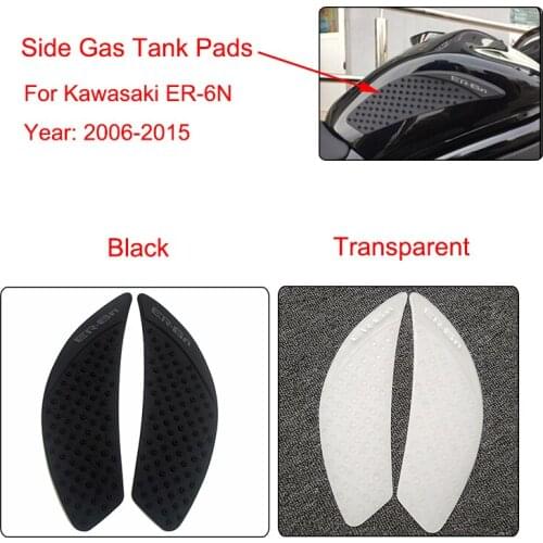 MTCLUB ER6N ER-6N ER 6N Motorcycle 3M Anti slip Fuel Tank Pad Side Gas Knee Grip Traction Pads for Kawasaki ER-6N 2006-2015
