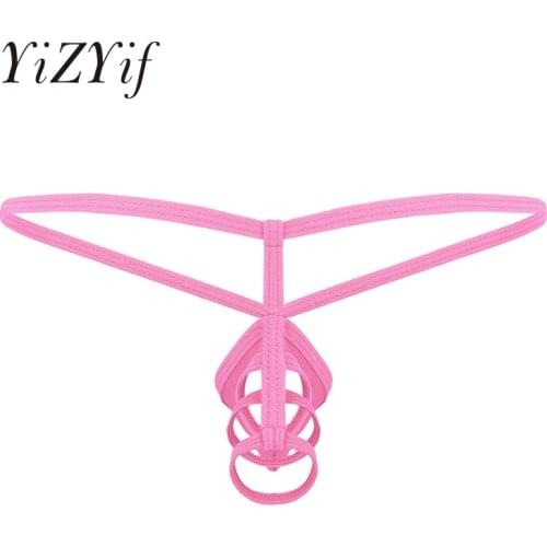 Sexy Men G-String Thong jockstrap Gay Underwear tanga hombre Crotchless Lingerie T-back Bikini Thong for Honeymoon Valentine Day