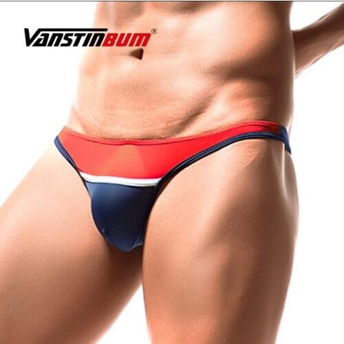 Sexy Mens Low Waist G Strings and Thongs Breathable Bikini Quick Dry T Back Fashion Gay Nylon Convex U Pouch Patchwork Underwear