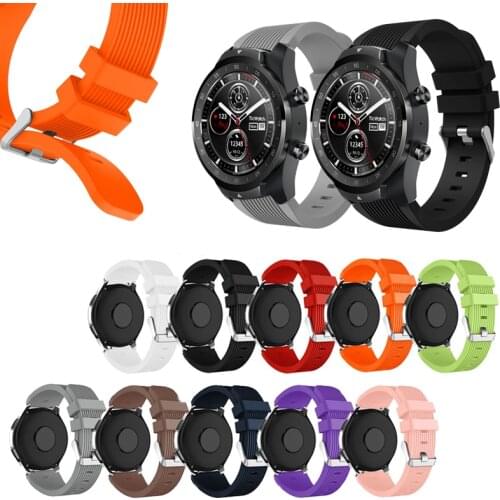 20mm 22mm Silicone Replacement Band Sport Strap for Ticwatch Pro 3 E2 S2 GTX