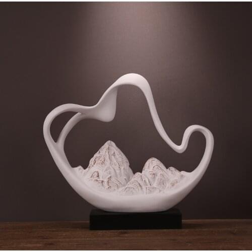 Nordic Feng shui Abstract Landscape Resin Ornaments Store Club Table Furnishing Decoration Home room Desktop Accessories Crafts