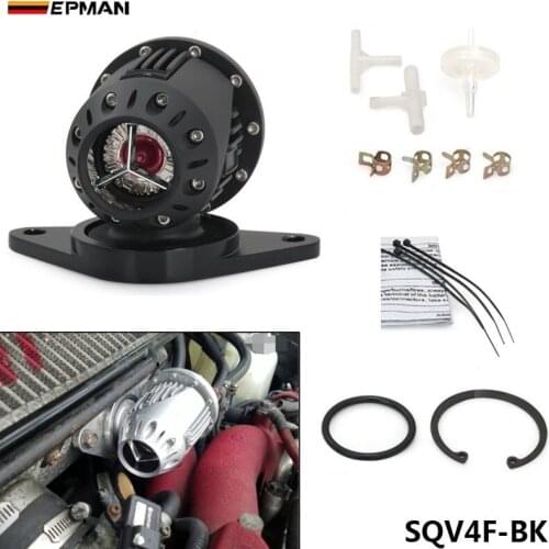 Universal SSQV SQV4 SQVIV Style Aluminum Silver Turbocharge Turbo Blow Off Valve With Flang For Subaru (Silver/black) TK-SQV4F