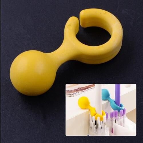 Yellow Portable Easy-to-Use Clip On Desk or Table Rest Walking Stick Cane Holder Rack
