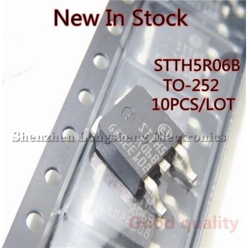 10PCS/LOT NEW STTH5R06B-TR STTH5R06B 5R06B TO-252 5A 600V Fast Recovery Fast Recovery Diode