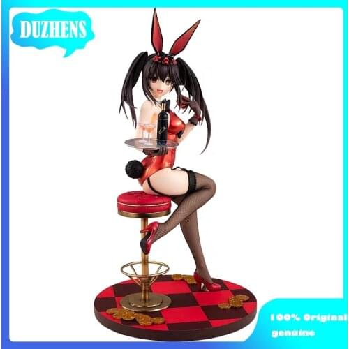 100% Original DATE A LIVE Tokisaki Kurumi Bunny Girl 26cm Action Figure Anime Figure Model Toys Figure Collection Doll Gift