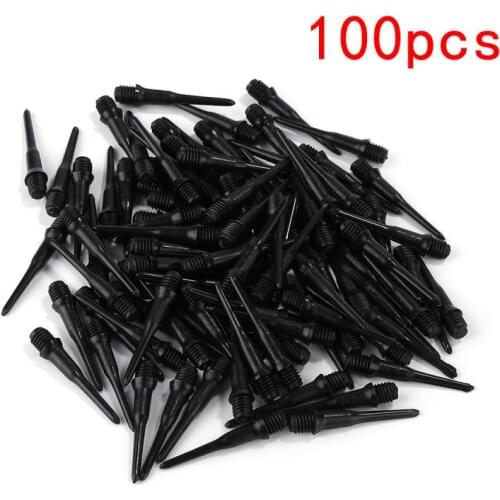 100 PCS Durable Soft Tip Points Needle Replacement Set For Electronic Dart Black High Precision Plastic Darts Accessories