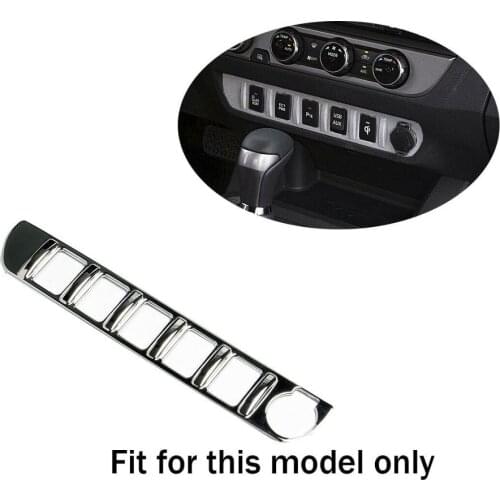 2 Patterns For TOYOTA Tacoma 2015-2020 ABS Central Control Switch Function Button Panel Carbon Fiber/Bright Light Pattern 1Pcs