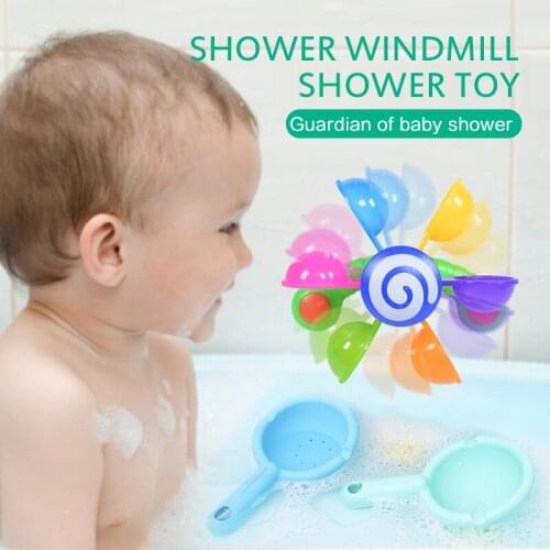 2021 Baby Toys Play In Water Mini Windmill Waterwheel Toddler Bathroom Bathtub Bathing Toy Summer Swimming Pool Games For Kids