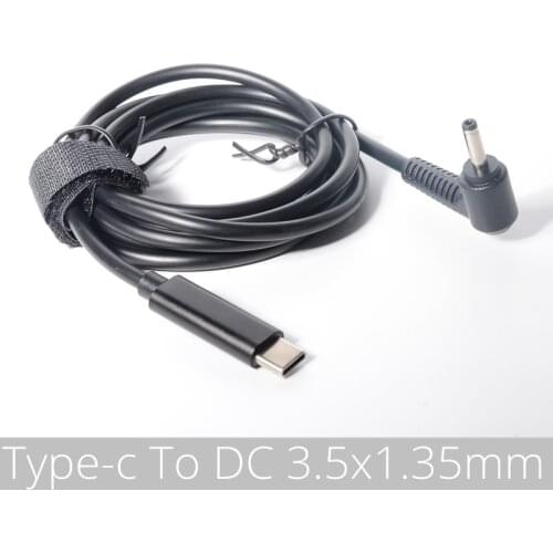 3.5mm/ 1.35mm) USB Type C PD Laptop Charging Cable Cord Dc Power Adapter Converter DC 3.5 X 1.35mm Male 90 Degrees Right Angled