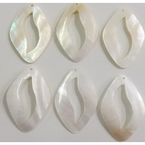 45*30MM 15Pcs 100% Natural Shell Bead Earring Pendants Jewelry Charms