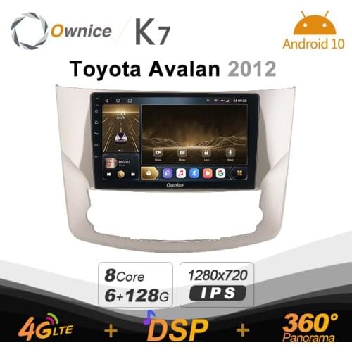 720P K7 6G+128G 720P Android 10.0 Car Radio for TOYOTA AVALON 2012 GPS 2din 4G LTE 5G Wifi autoradio 360 SPDIF 1280*720