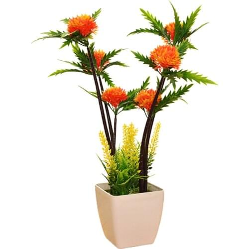 Floral Decor Potted Plants Artificial Bonsai Home Perfect Gift 33cm In Height Garden Wedding Ornaments Spring Faux Fake Flower