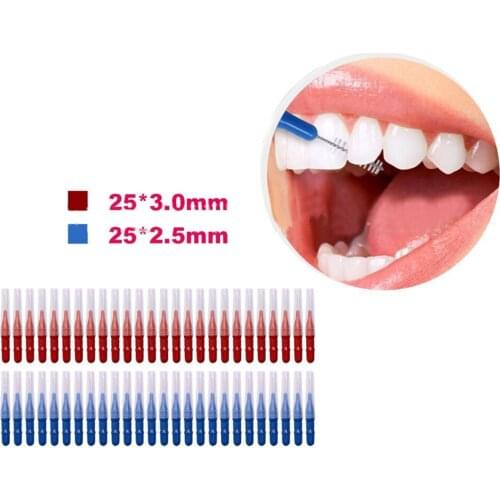 Hot Sale 50PCS/Set Interdental Brush Hygiene Dental Soft Floss Sticks Toothpick Teeth Cleaning Tooth Flossing Brush Oral Care