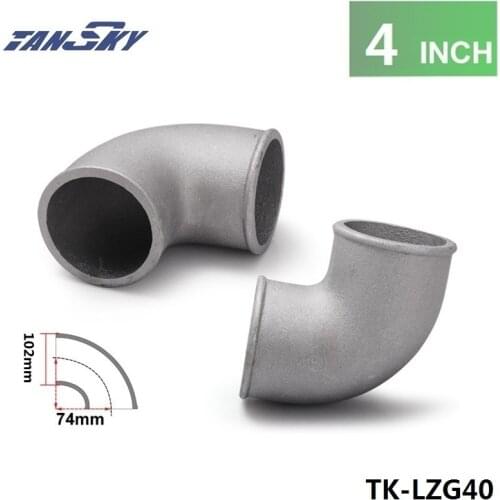 Jdm 102mm 4" Cast Aluminium Elbow Pipe 90 Degree Intercooler Turbo Tight Bend For FORD MUSTANG 86-93 TK-LZG40