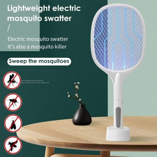 2 IN 1 Electric Mosquito Swatter Trap Mosquito Killer Lamp Household Flies Mosquito Lamp Fly Swatter Trap Flies Insect