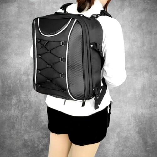 Motorcycle Waterproof Tail Bag Multi-functional Durable Rear Motorcycle Seat Bag High Capacity Motorcycle Rider Backpack