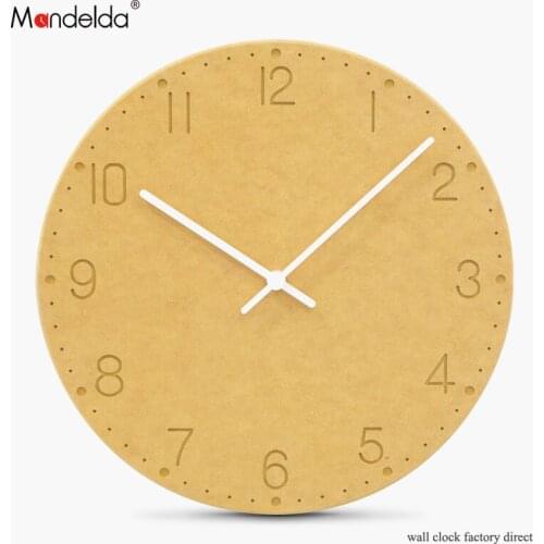 Mandelda Attractive Design Home Decor Clock Modern Decorative Wall Clock for Living Room Waterproof Silent Commercial Watch Wall
